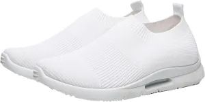 Womens White Platform Sneakers High Top Platform Shoes Fashion Canvas Womens Slip On Tennis Shoes Women Work Loafers White Slip On Sneakers