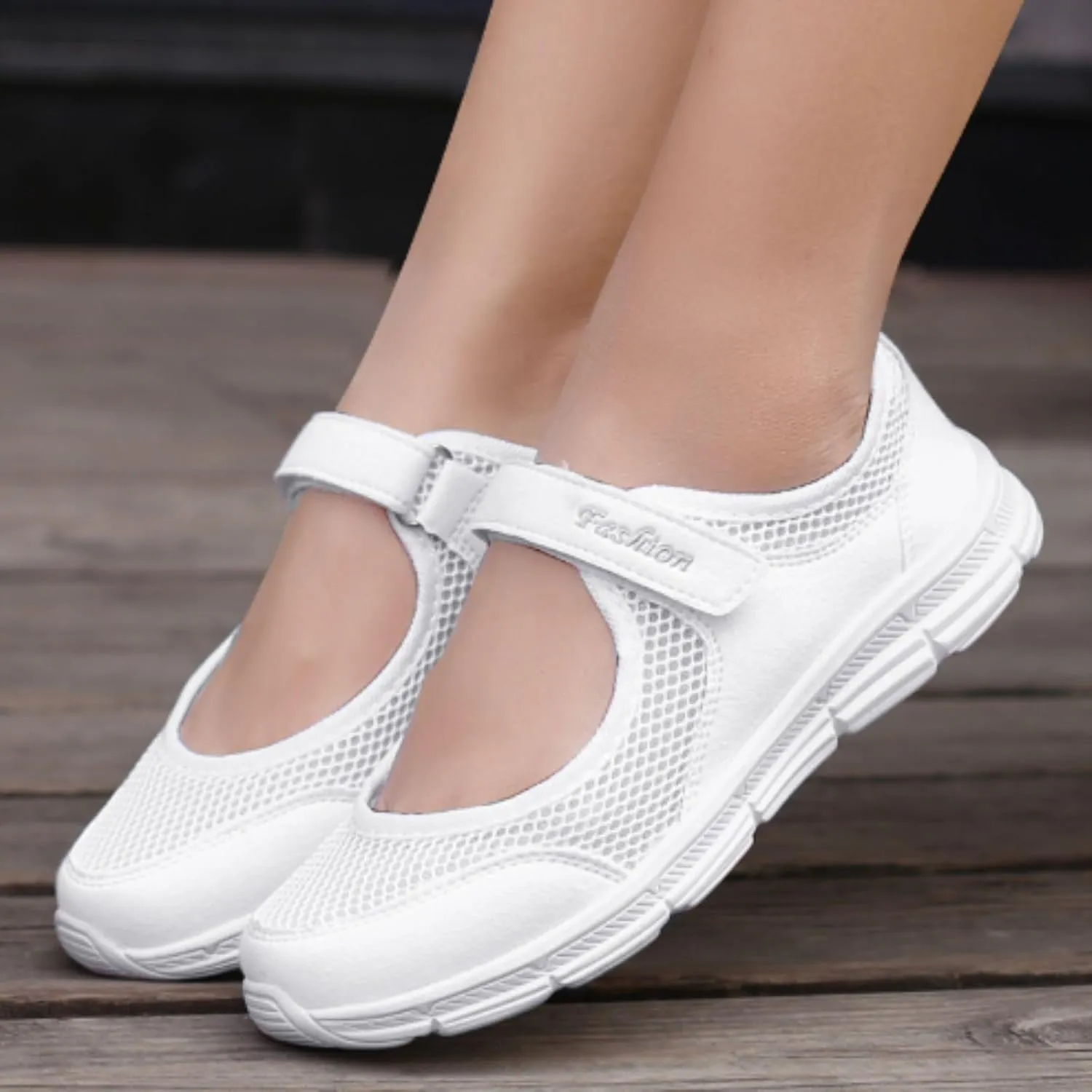 Womens White Sneakers Breathable Tennis Shoes Hollow Mesh Fitness Shoes Platform Ankle Paste Fashion Lightweight Running Shoes Hiking Footwear Casual Gym Sports Slip-Ons