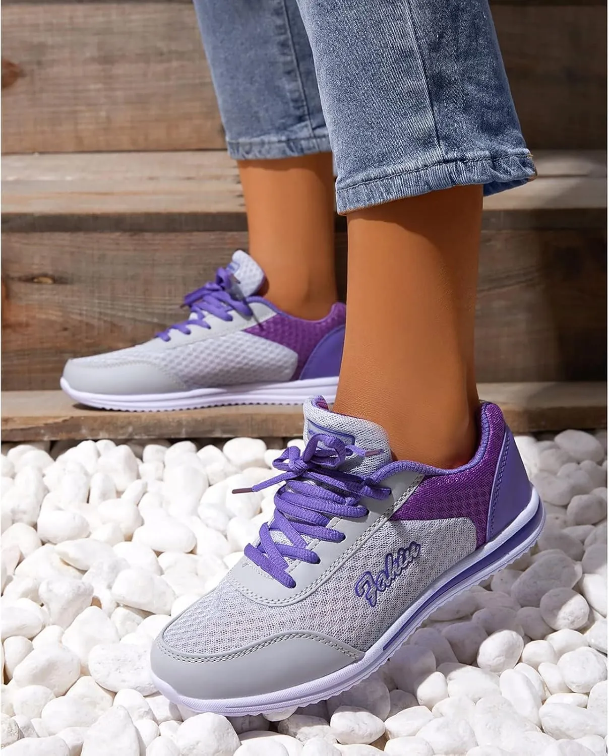 Womens White Tennis Shoes Leather Sneakers Casual Walking Shoes for Women Women's Road Running Shoes Sports Loafer Women Sneakers for Men Clearance