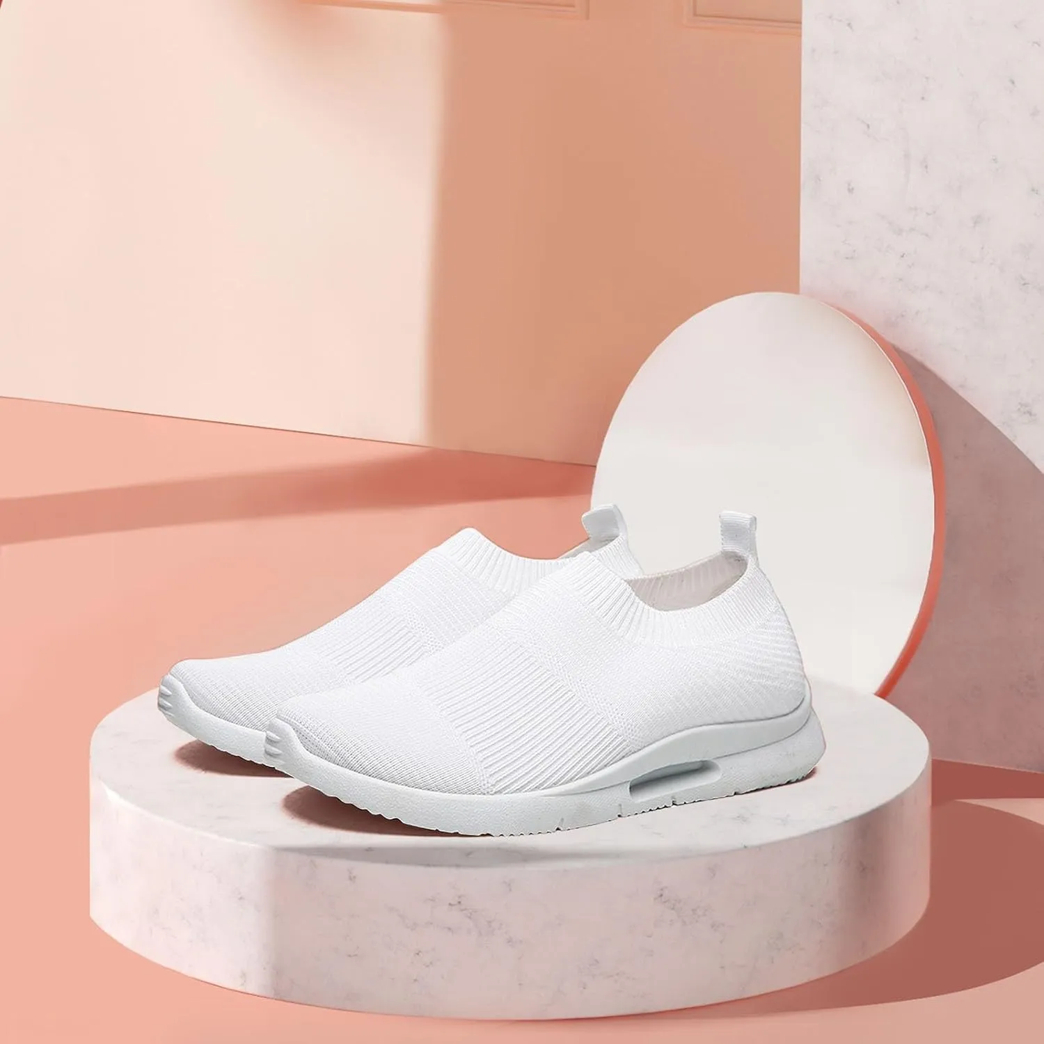 Womens White Tennis Shoes Leather Sneakers Casual Walking Shoes for Women Womens Shoes Casual Dressy Women's Loafer Flat Women's Fashion Sneakers