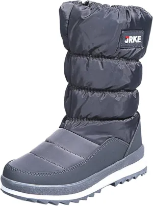 Zipper Snow Boots For Women Slip On Winter Boots Warm Ski Boots Mid Calf Outdoor Boots Anti Slip Fur Lined Boots