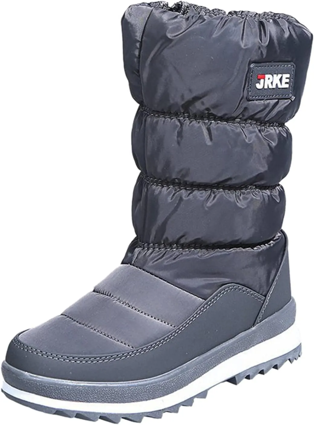 Zipper Snow Boots For Women Slip On Winter Boots Warm Ski Boots Mid Calf Outdoor Boots Anti Slip Fur Lined Boots
